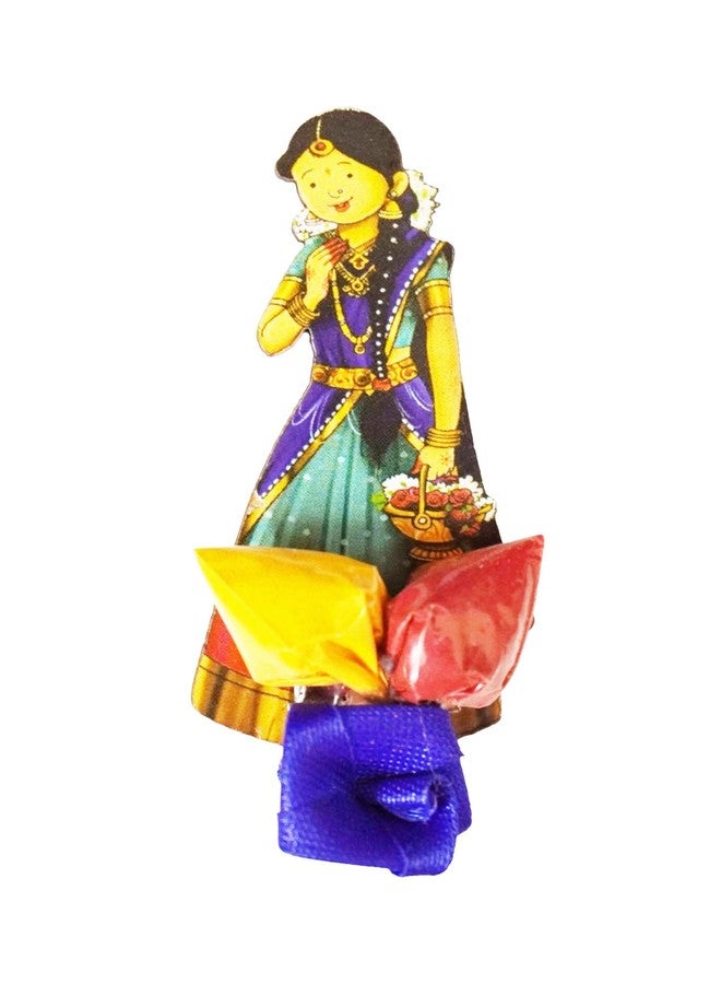TAVASYA Saree Function MDF Small Haldi Kumkum Pouch Gift Set - Pack of 21 - Traditional Return Gifts for Pooja, Festivals, Weddings, Housewarming, Thamboolam & Auspicious Events - Image 1