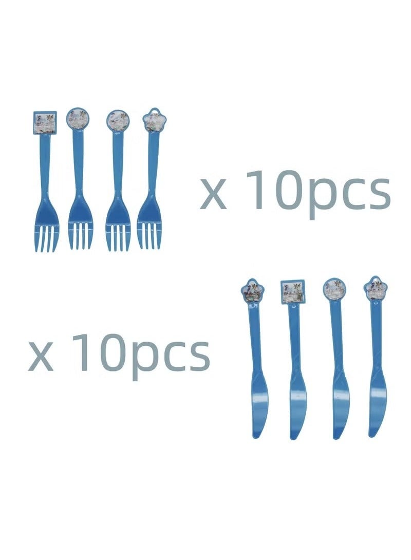 Party Supplies Decorations For Sandbox Game Theme Roblox with Tableware for 10 People, Cupcake Toppers,Happy Birthday Banner,Balloons - Image 4