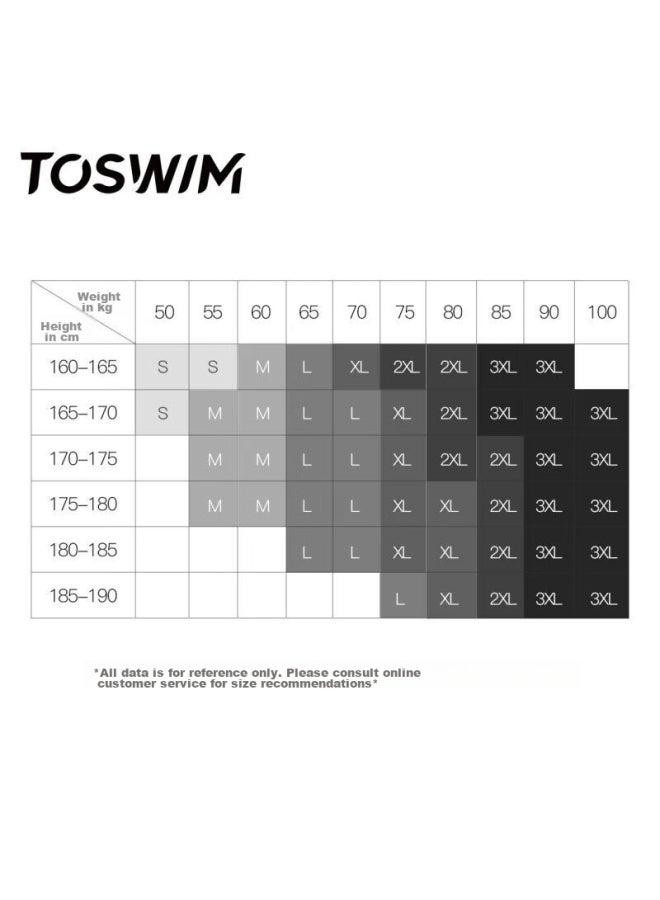 Toswim Professional Swim Shorts For Men, Knee-length, Suitable For Swimming, Hot Springs, Beach, Anti-embarrassment, Can Be Worn Underwater, Ink Fish Black, Size L - Image 3