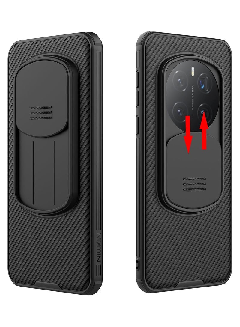 Aookay Honor Magic 7 Pro Case with Camera Cover, Corners Airbag Shockproof Protective Slide Cover Lens Protection Case Magic 7 Pro [NO Magnetic Function] (Black) - Image 1