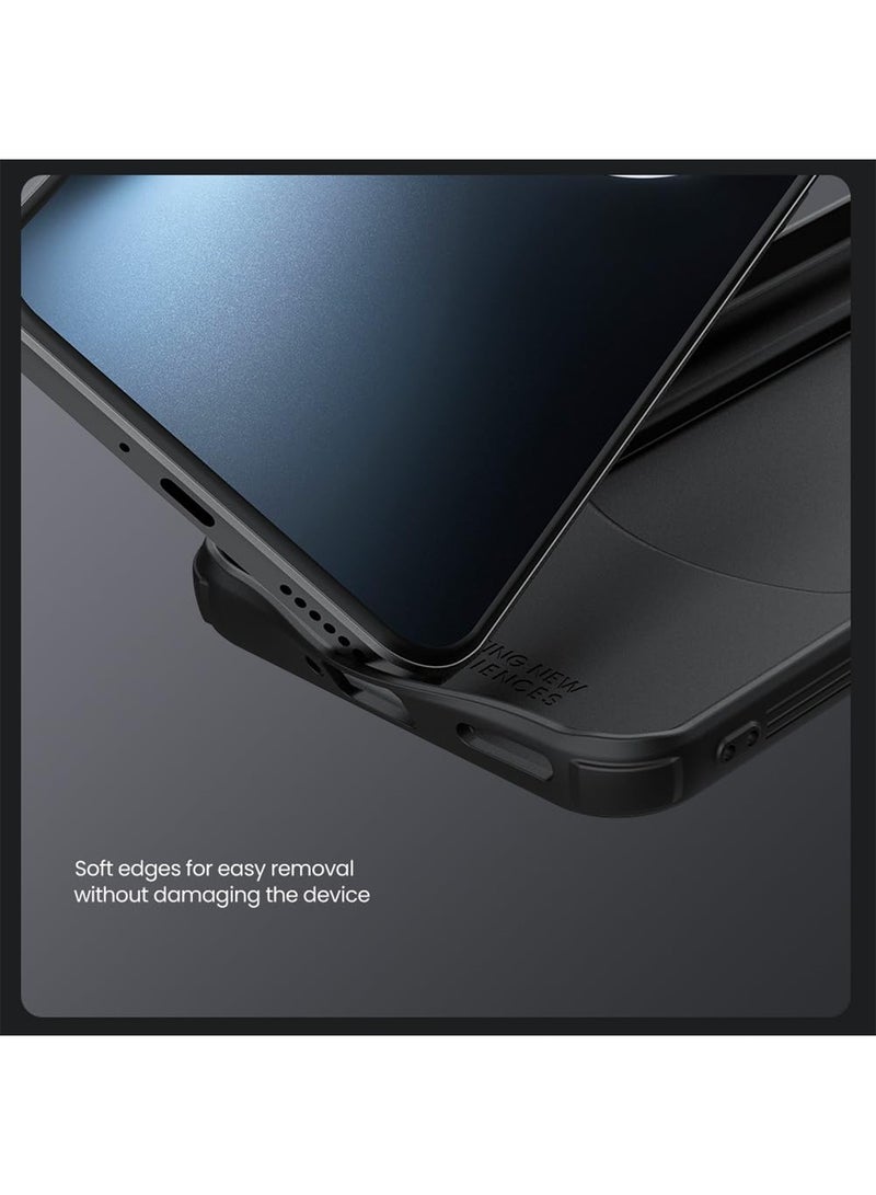 Aookay Honor Magic 7 Pro Case with Camera Cover, Corners Airbag Shockproof Protective Slide Cover Lens Protection Case Magic 7 Pro [NO Magnetic Function] (Black) - Image 4