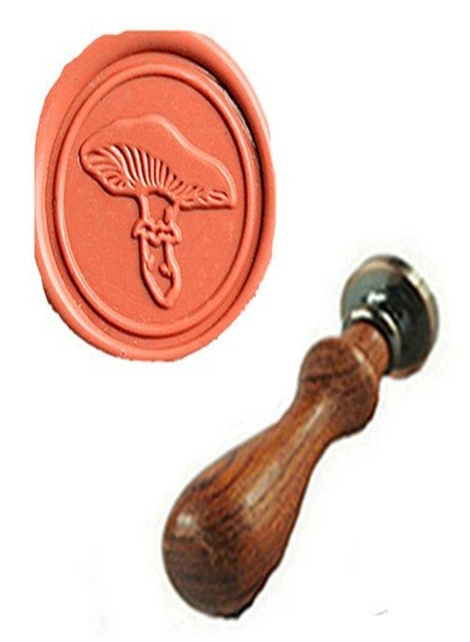 MDLG Mushroom Wax Seal Stamp - Copper & Rosewood, 25mm Round Stamp for Wedding Invitations, Gift Wrapping, Envelope Embellishment - Image 1