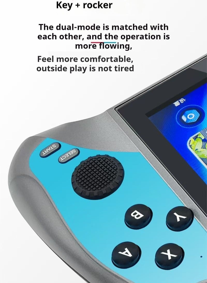 B NEW 2025 X13 5.5 Inch Retro Game Console, Dual Joystick, 10 Emulators, 3000 Classic Games, TV Output  - Image 4