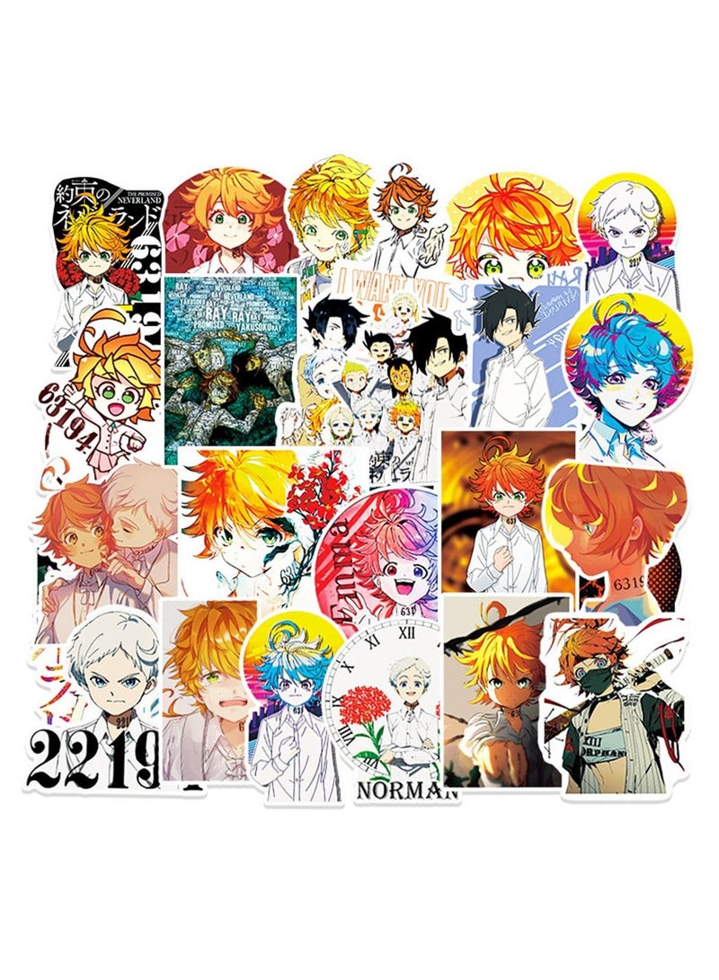general 50-Piece The Promised Neverland Cute Vinyl Waterproof Sticker
