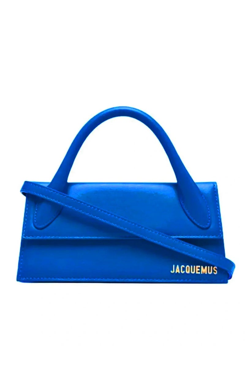 JACQUEMUS Le Chiquito Long Handbag Tote Bag Leather Flap Long With Crossbody Strap - Image 1