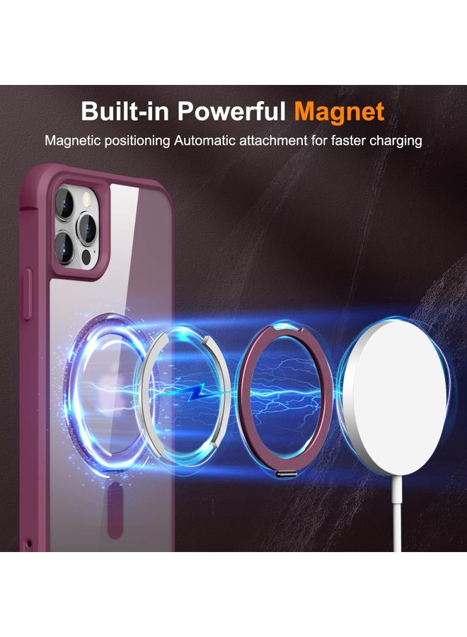 Zaboon Case For iPhone 13 Pro Max / 12 Pro Max MagSafe Magnetic Rotating Holder Phone Case - Image 3