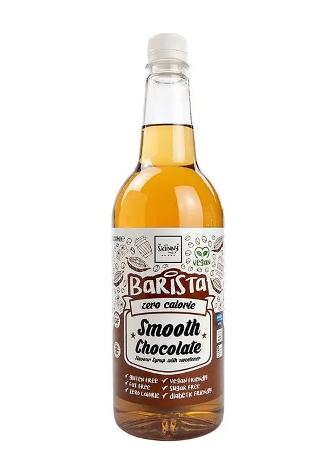 ذا سكيني فود كو شركة سكيني فود، باريستا، منخفض السعرات الحرارية، خالي من الدهون، خالي من الغلوتين، نباتي، خالي من السكر، شراب الشوكولاتة الناعم 1 لتر