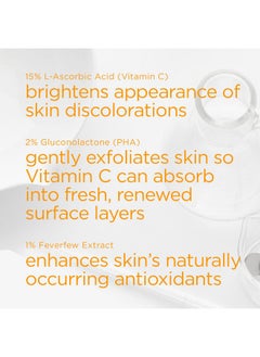 Neostrata NEOSTRATA 15% Vitamin C Face Serum, PHA + Green Tea Brightening Serum, 0.5 fl. oz.  - Image 4