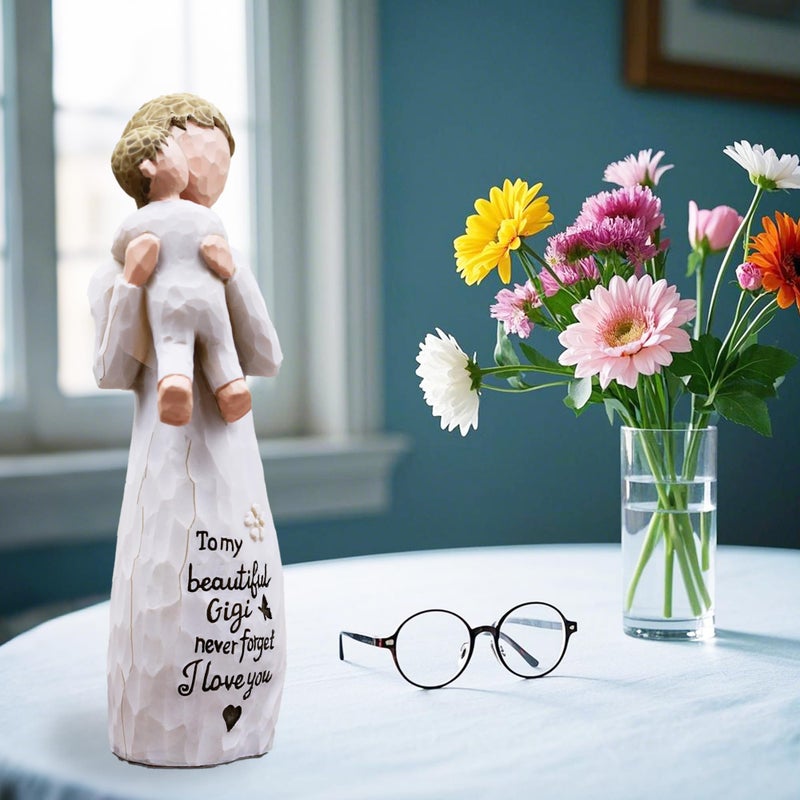 AcowSpt Gigi Gifts for Grandma  Gifts for Gigi  Gigi Gifts  Grandma Gifts  Grandma Birthday Gifts  Gifts for Grandma- Gigi Never Forget I Love You  Sculpted Hand-Painted Figurine - Image 3
