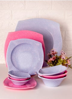 38 Piecepure Melamine Set Square Polka Dot 6 Flat Plates 28Cm - 6 Deep Plates 24Cm - 6 Cake Plates 20Cm - 1 Serving Plate 36Cm - 1 Rectangular Serving Plate 41Cm - 2 Rectangular Serving Plates 30Cm - 1 Salad Bowl 23Cm - 6 Soup Bowls 17Cm - 6 Soup Bowls 14Cm - 1 Square Bowl 28 - 1 Lid 28Cm - Ladle-Rose/Brown Granite - pzsku/Z1EE5914EF611AB386C7EZ/45/_/1726491268/9acbb7a5-0720-46c1-bba3-de6e9e8123c3