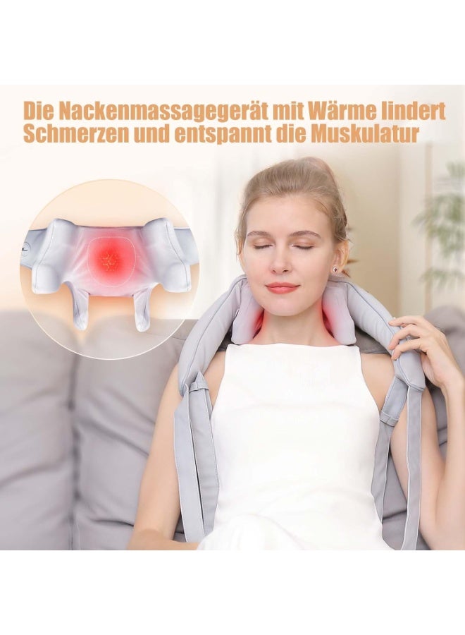 Wireless Neck Massager with Heat - Cordless Shiatsu Deep Tissue Massager for Neck, Back, Leg & Shoulder Pain Relief - Ideal Gift - Image 2