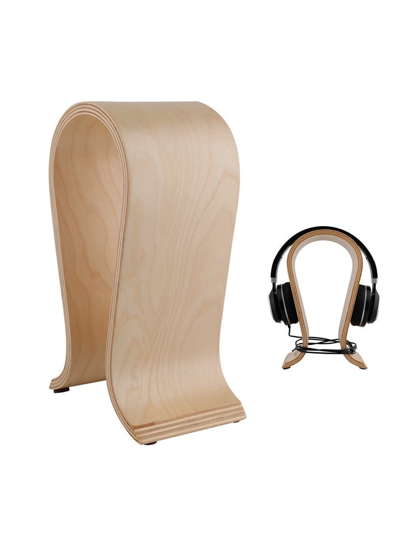 General Headphone bracket, headphone bracket, wooden headphone hanger, arched headphone desktop table decoration bracket.  - Image 1