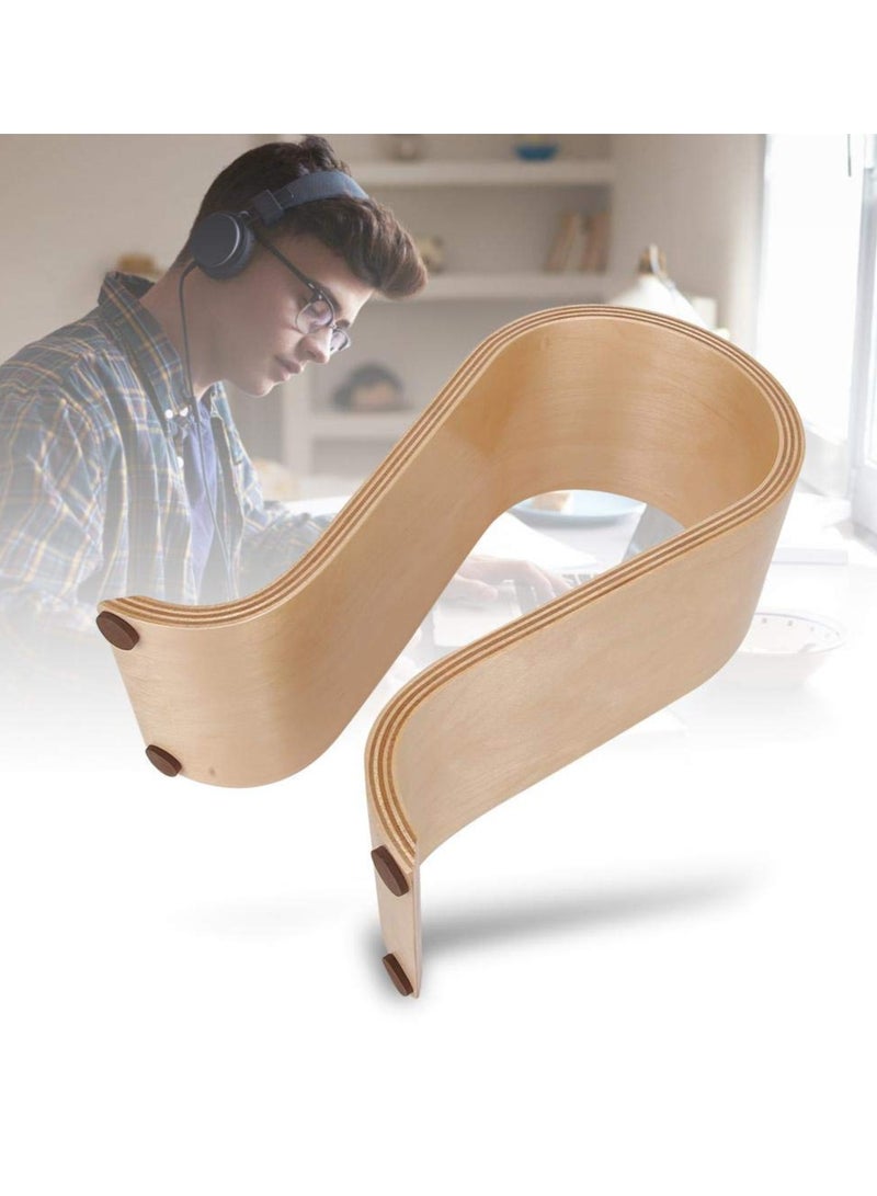 General Headphone bracket, headphone bracket, wooden headphone hanger, arched headphone desktop table decoration bracket.  - Image 4