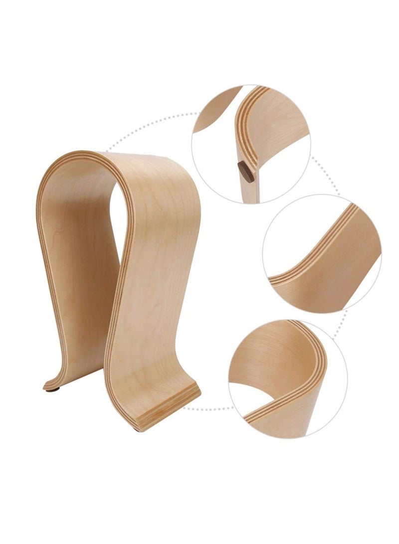 General Headphone bracket, headphone bracket, wooden headphone hanger, arched headphone desktop table decoration bracket.  - Image 5