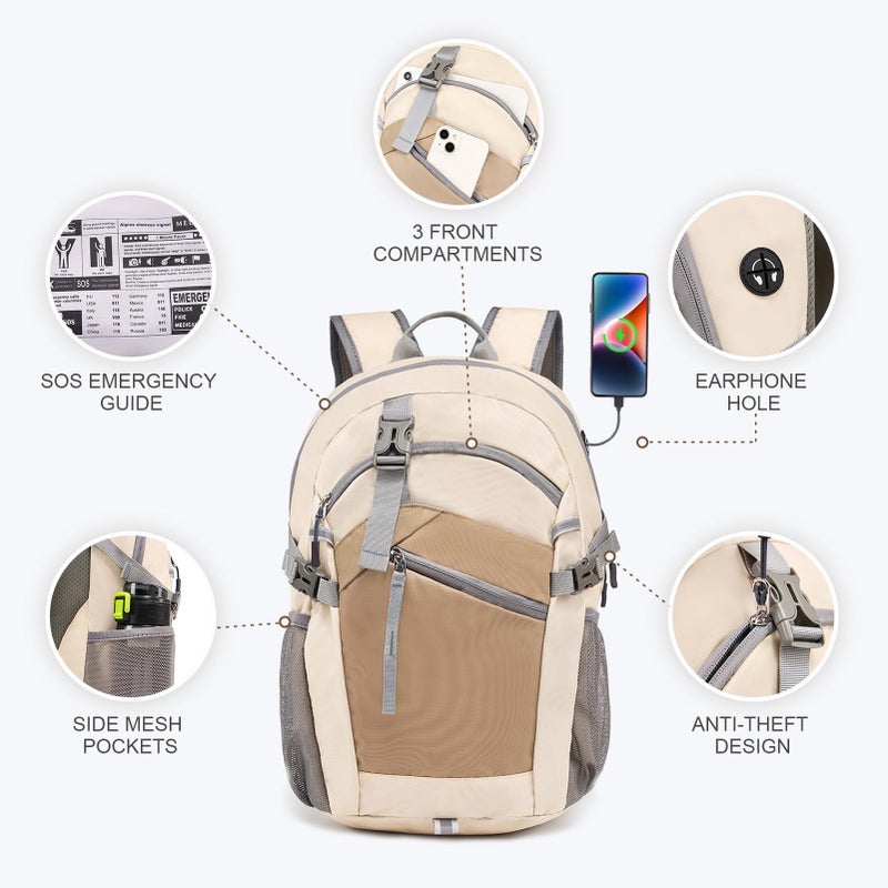MELOLILA Hiking Backpack for Women Men 20l with Removable Phone Pocket Lightweight Small Travel Backpack Hiking Daypack for Women Men - Image 4