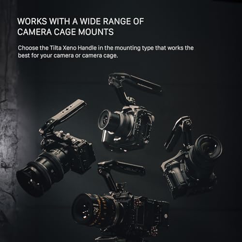 Tilta Xeno Top Handle for Filmmakers & Cameras - Black | Aluminum Alloy and Silicone Build | 1/4″-20 and 3/8″-16 Threads w/Locating Points | Safety Release Pin | Comfortable Handling (Cold Shoe) - Image 3