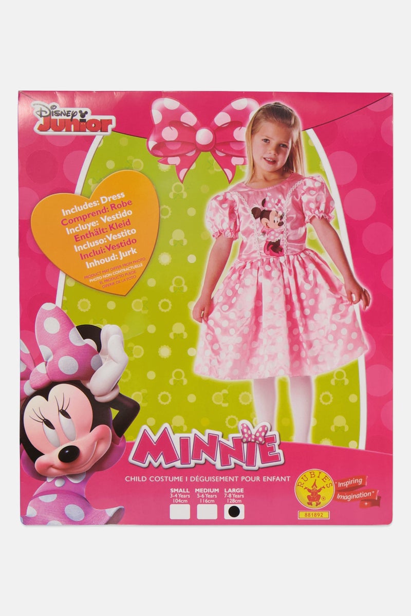 Disney Junior Kids Girl Polka Dots Minnie Mouse Costume 7-8 Years, Pink Combo - Image 1