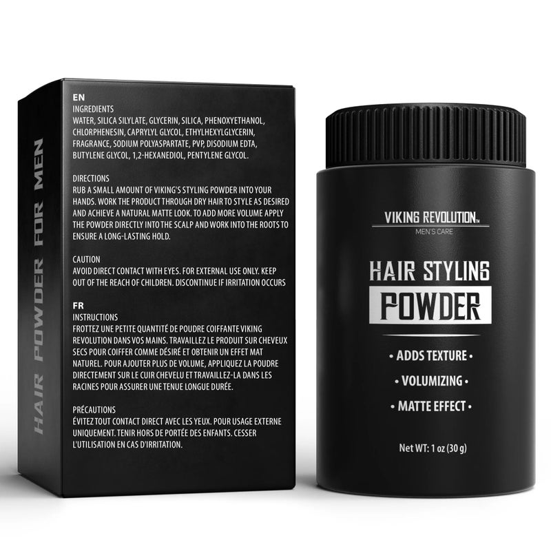 Viking Revolution Hair Styling Powder for Men - Easy to Apply Mattifying & Volumizing Hair Texture Powder for Men (1 Oz - 1 Pack) - Image 5