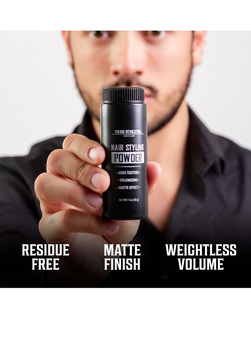 Viking Revolution - Viking Revolution Hair Styling Powder for Men - Hair Powder for Men Easy to Apply Hair Texture Powder for Men Mattifying and Volumizing Mens Hair Powder Residue Free Texturizing Powder (1 Oz - 1 Pack) - Image 1