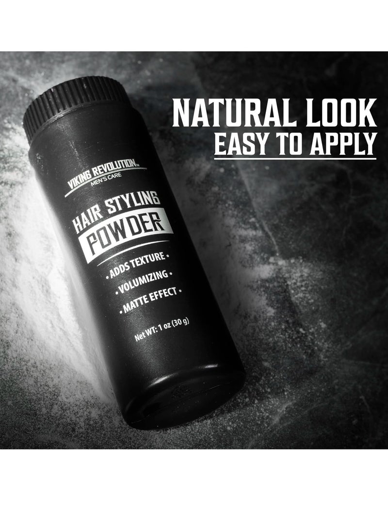 Viking Revolution - Viking Revolution Hair Styling Powder for Men - Hair Powder for Men Easy to Apply Hair Texture Powder for Men Mattifying and Volumizing Mens Hair Powder Residue Free Texturizing Powder (1 Oz - 1 Pack) - Image 1