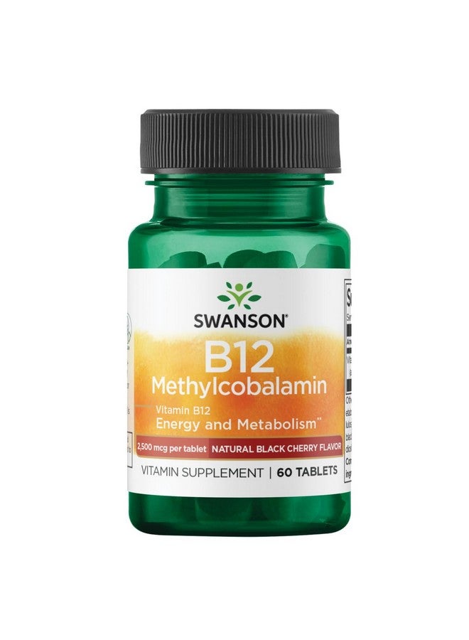 Swanson Methylcobalamin High Absorption Vitamin B-12 2.5 Milligrams 60 Tabs - Image 1