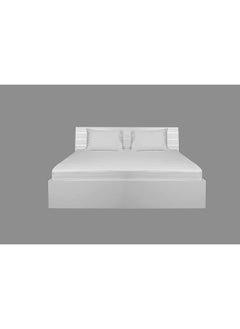 Hotel Linen Klub King Fitted Sheet 1Pc 100 Percent Cotton 250Tc Sateen 1 Inch Stripe Size: 200X200+30Cm White  - Image 3