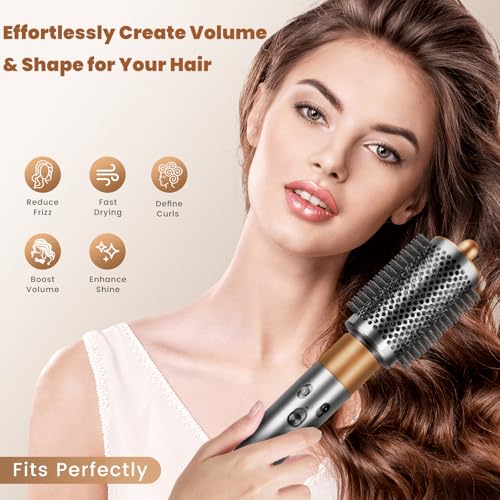 Liopif Large Volumizing Round Brush for Dyson Airwrap Styler Attachment,Upgraded Larger Round Brush Tool and Hair Style Replacement for Airwrap Accessories (Nickel/Copper) - Image 4