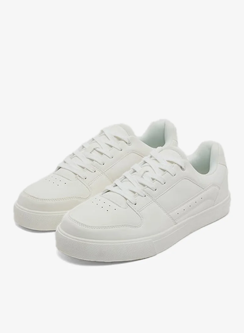 أر أند بي Solid Lace Up Sneakers
