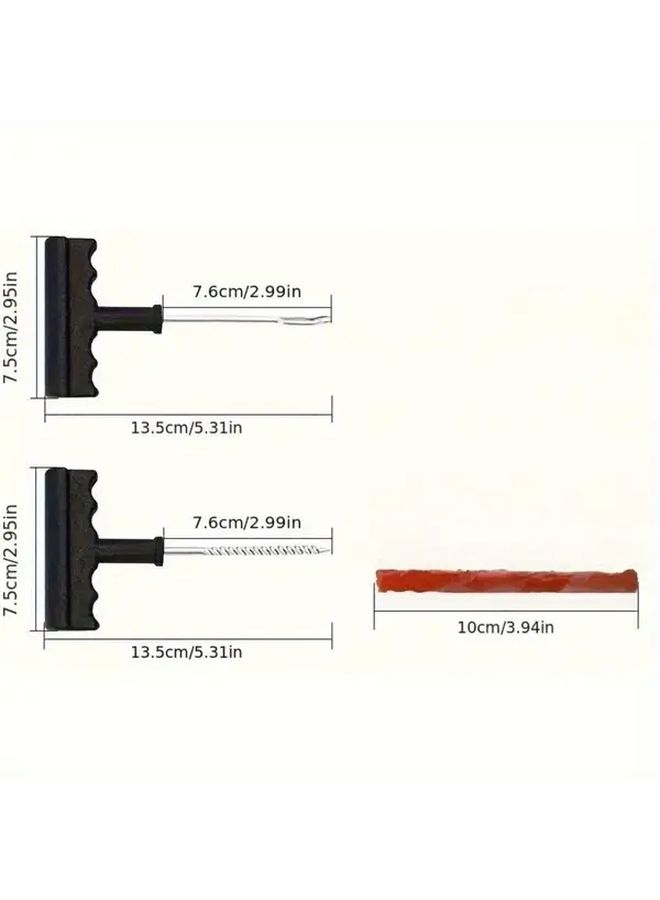 مجموعة إصلاح إطارات سوداء متينة من 23 قطعة - أداة إنقاذ طوارئ على جانب الطريق - Image 4