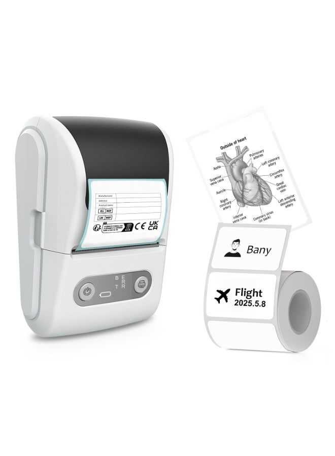 BlueFire Mini Label Printer Machine | Portable Thermal Label & Receipt Printer | Bluetooth Connection | Inkless Printing | Compatible with Android, iOS & PC | Rechargeable 1200mAh Battery | 57mm Paper Width | Compact Wireless Label Maker for Home, Office, School & Small Business | Easy Organization & Clear Printing - Image 5