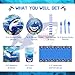 Mpanwen Shark Party Supplies 216Pcs Shark Themed Birthday Party Decorations Decor Banner Paper Glasses Balloons Cake Toppers Plates Tablecloth Hanging Swirls Wall Signs Serves 16 Guests - Image 4