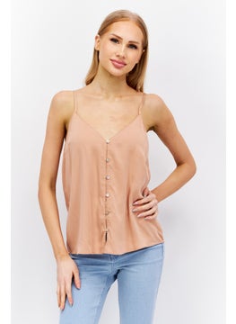 Women V Neck Sleeveless Plain Top, Blush - pzsku/Z1EE627B2AF830A93F31DZ/45/_/1727187879/a3896e0f-49e3-4205-bdb0-cea3fc7a260b