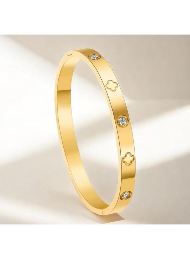 Bracelet Female Titanium Steel European And American Non-fading Stainless Steel Bracelet Diamond Simple Fashion Temperament Jewelry Jewelry 