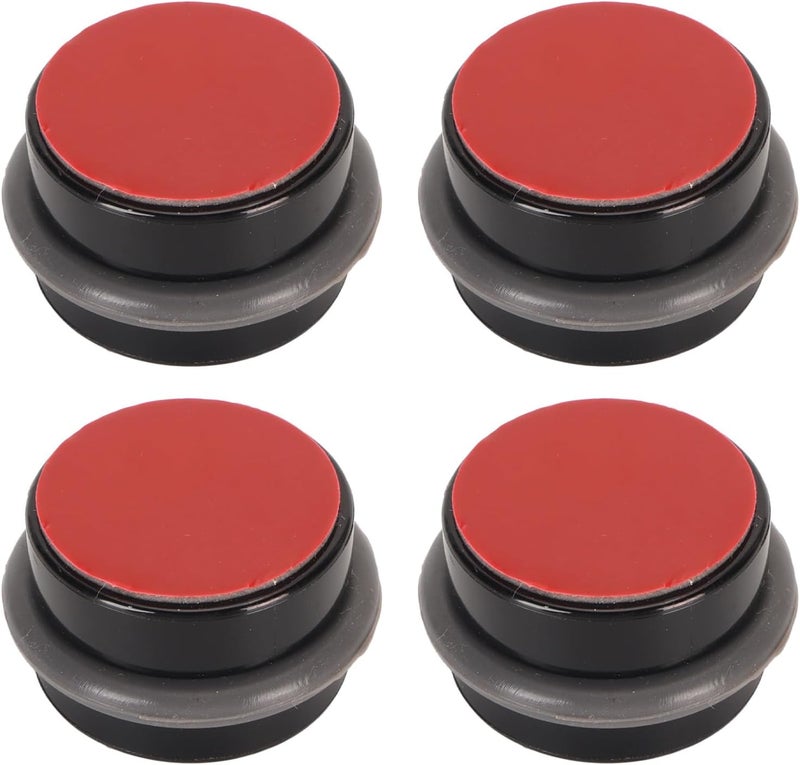 كلاراكو سدادة باب أسطوانية مكونة من 4 قطع، مانعة دائرية بلاستيكية صامتة سوداء، 4 قطع، حامل عرض أنيق، حامل ملصقات، سدادات أبواب لإضفاء لمسة جمالية جذابة - Image 5