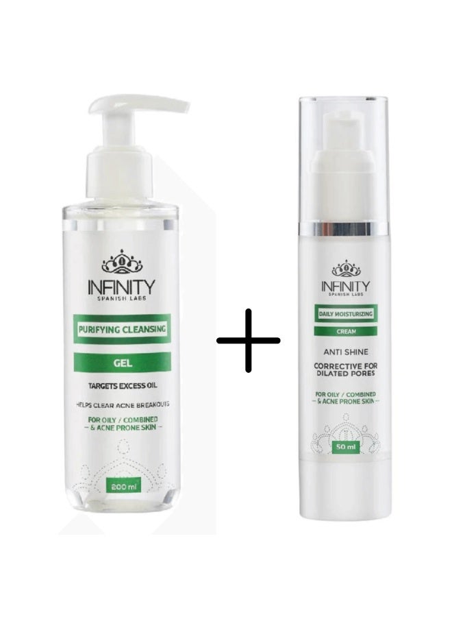 إينفينيتي مجموعة انفينتي للبشرة الدهنية (غسول + كريم مرطب )