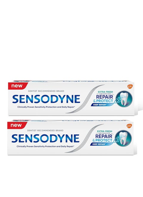 2 pieces of Sensodyne Repair and Protect toothpaste 75 ml