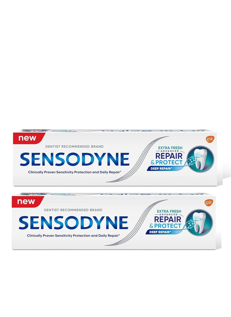2 pieces of Sensodyne Repair and Protect toothpaste 75 ml