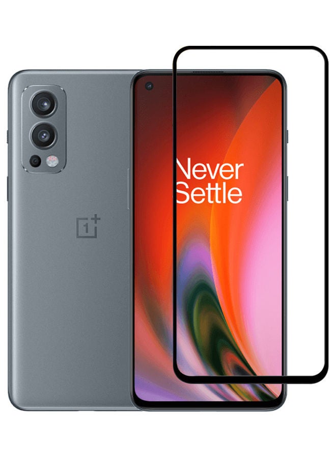 NIBEMINENT 2-Pack Super Shield 3D Temoered Glass Screen Protector for OnePlus Nord2 5G (6.43inch) 2021 Clear/Black  - Image 3