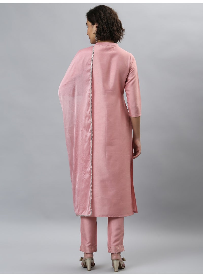 Miss Noor Indian Women Ethnic "Masha Kurta And Pant Set With Dupatta "  - Image 5