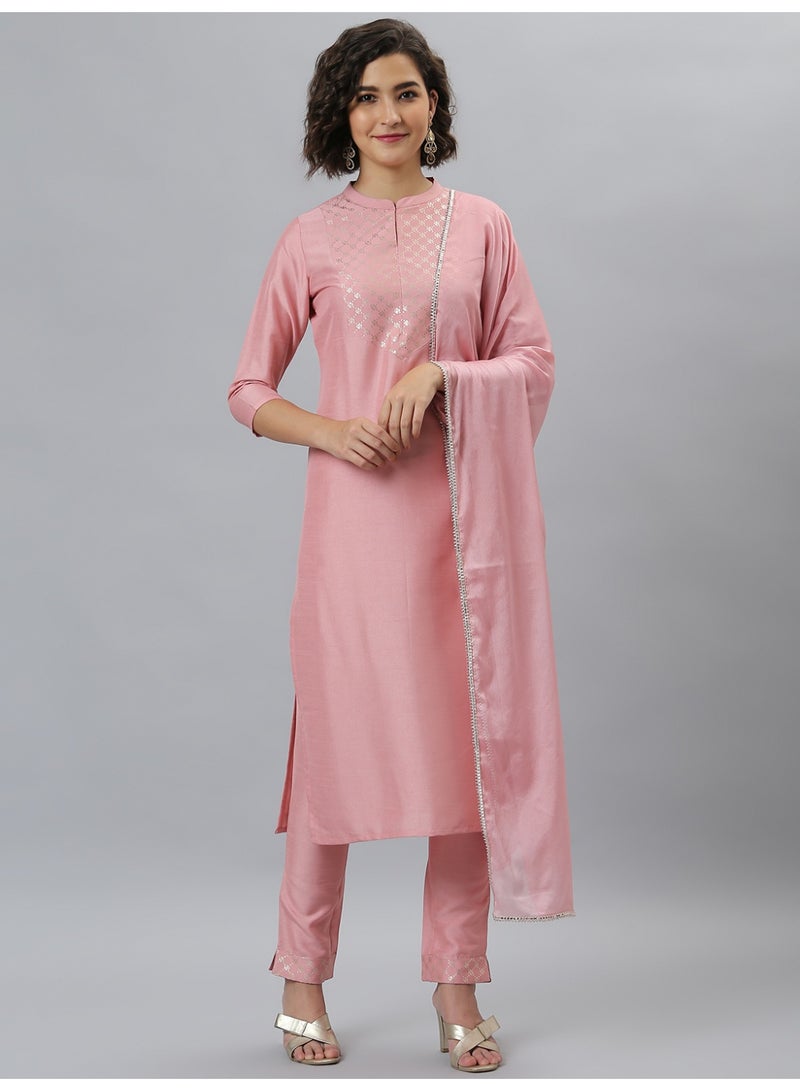 Miss Noor Indian Women Ethnic "Masha Kurta And Pant Set With Dupatta "  - Image 2