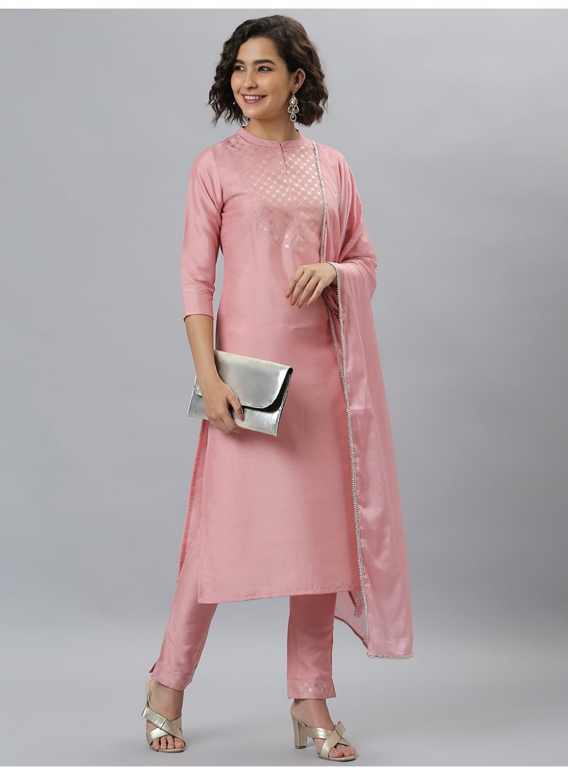 Miss Noor Indian Women Ethnic "Masha Kurta And Pant Set With Dupatta "  - Image 1
