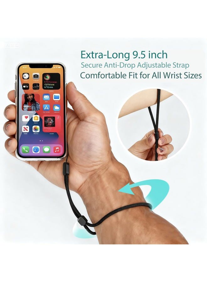 Hukado Adjustable Hand Wrist Straps Lanyard, [5 Pack] 9.5-inch Nylon Lanyard with Quick-Release for Phone/Camera/GoPro/PSP/Flashlight/Keychains/USB Flash Drives and More Device, Black - Image 2