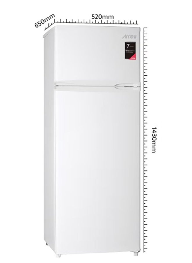Arrow 206 liters Double Door Refrigerator, 7.2 Cubic Feet, Defrost Refrigerator, White color, Energy Saving ,Inside LED lighting | RO2-320L  - Image 2