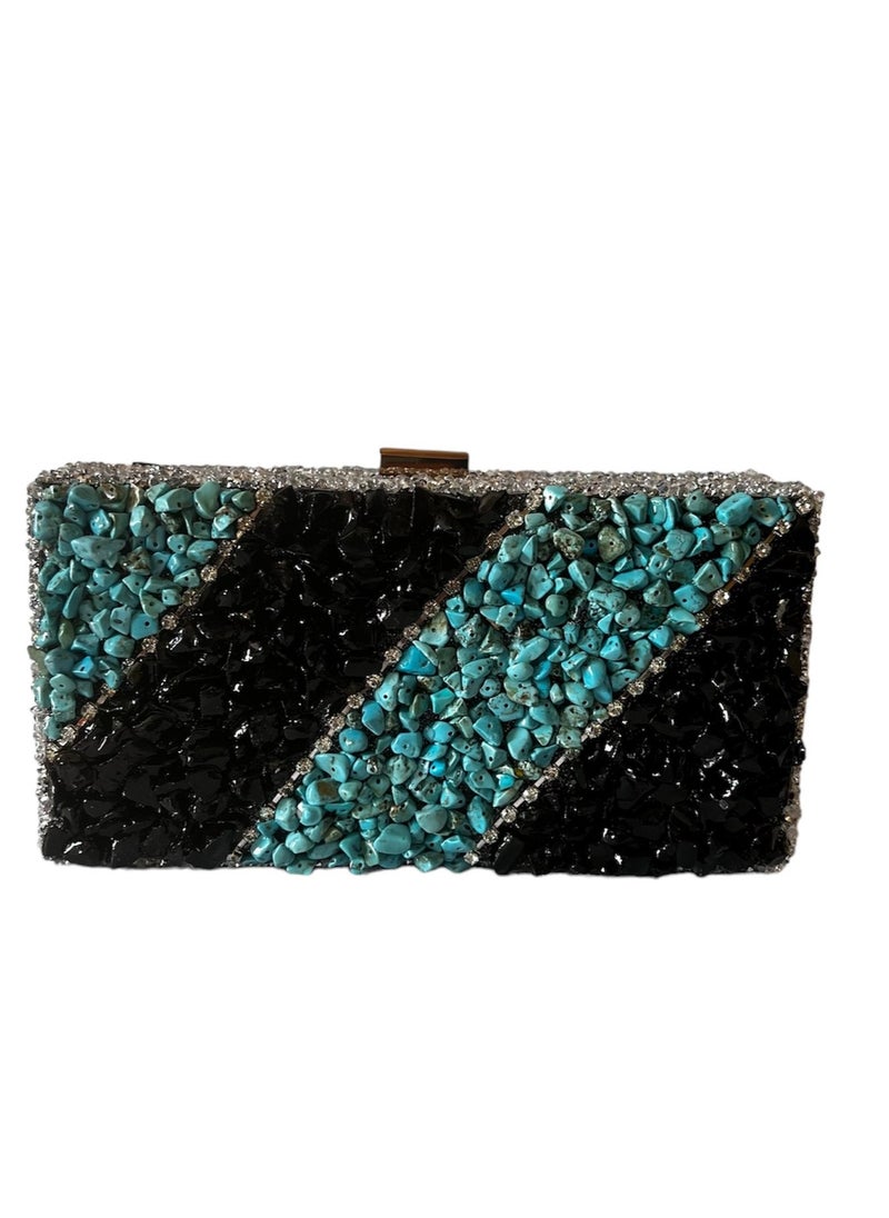 Terquise& Black -Handmade Women's Clutch - pzsku/Z1EE685088A50B821D462Z/45/_/1719580913/6081d260-025f-4aaa-b7ab-2ad71aa3d4bf