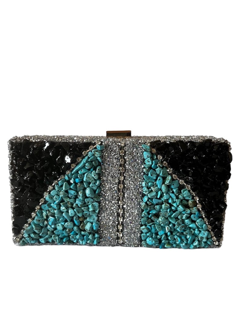 Terquise& Black -Handmade Women's Clutch - pzsku/Z1EE685088A50B821D462Z/45/_/1719580923/0667e6d3-678a-47f6-8644-bbcfcfdcb56b