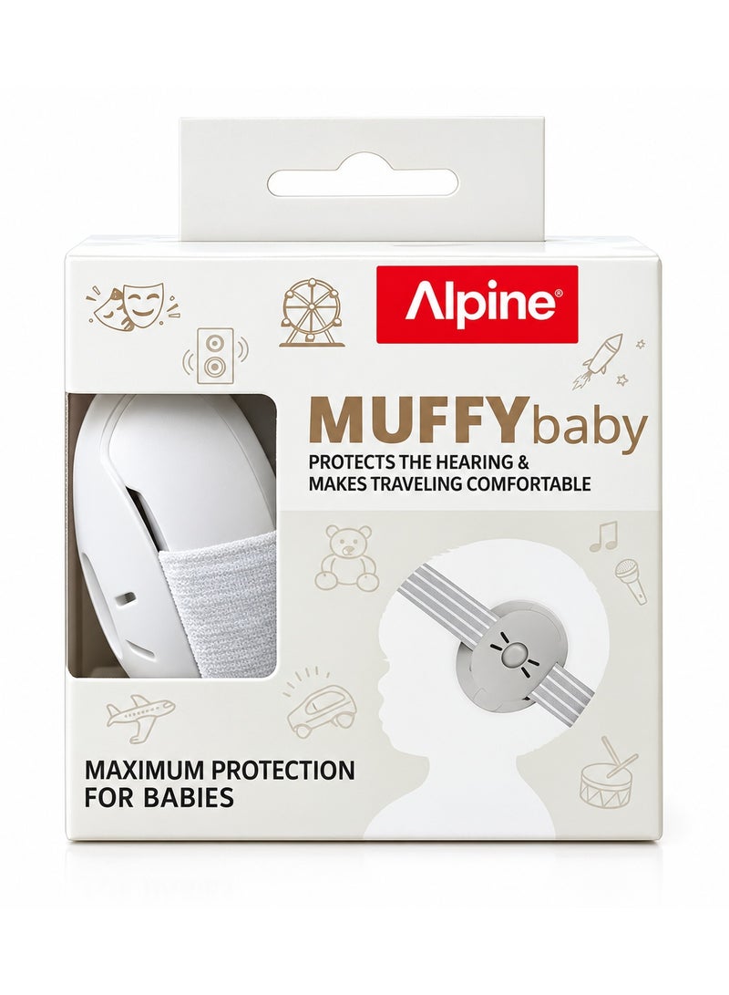 Alpine Muffy Baby Ear Defender for Toddlers up to 48 Months - Noise Reduction Earmuffs - Sand - Image 2