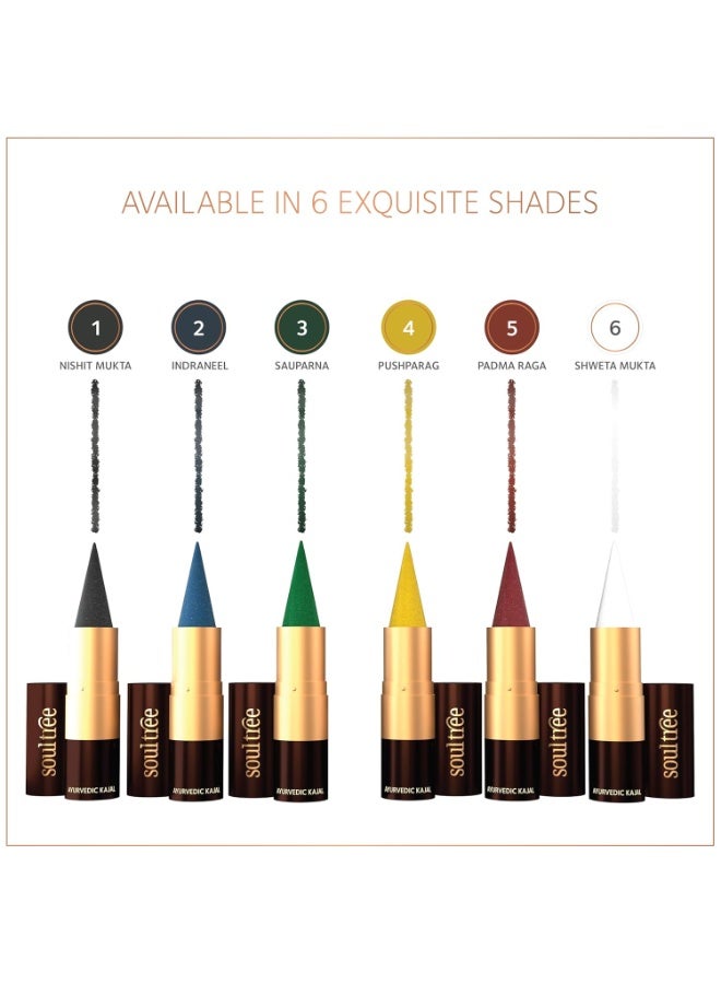 سول تري كحل "راتنافالي سوبارنا" الجوهري من SoulTree | كحل الزمرد الأخضر | مريح للارتداء طوال اليوم | مُعزز بمسحوق اللؤلؤ والسمن العضوي | تركيبة أيورفيدية | 3 غرام - Image 2