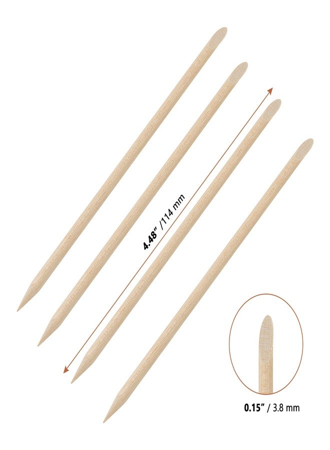 LEXININ 1000 PCS 4.5 Inch Wood Cuticle Pusher, Double Heads Wooden Cuticle Sticks, Wood Orange Nail Sticks for Manicure Pedicure - Image 2
