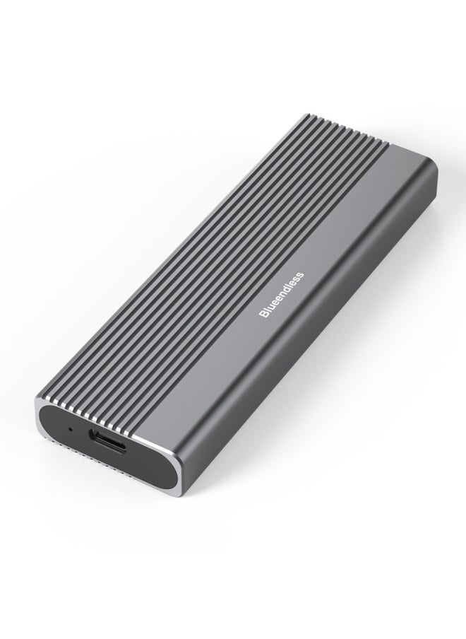 ماركة غير محددة صندوق قارئ M2 SSD ثنائي البروتوكول NVMe/SATA حاوية محرك الأقراص الصلبة الخارجية ذات الحالة الصلبة العالمية لأجهزة الكمبيوتر عالية السرعة USB3.1- اللون: بروتوكول مزدوج مع كابل C إلى USB  - Image 5