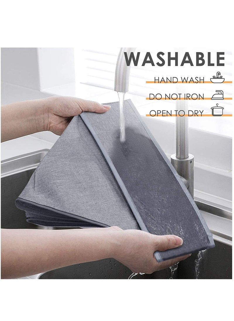 Arabest 3 Pack Sock Underwear Organizer Dividers, 64 Cell Drawer Organizers Fabric Foldable Cabinet Closet Organizers and Storage Boxes for Storing Socks, Underwear, Ties (16+24+24 Cell, Gray)  - Image 5